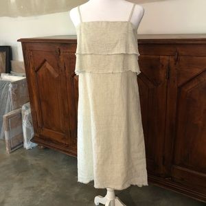 Zara Spaghetti Strap Linen look Summer Dress
